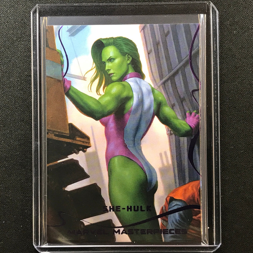 2022 Marvel Masterpieces She-hulk Base Epic Purple Foil 12/199