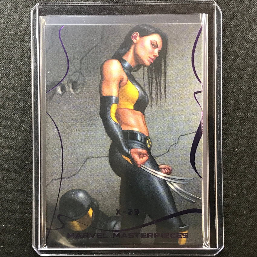 2022 Marvel Masterpieces X-23 Base Epic Purple Foil 105/199