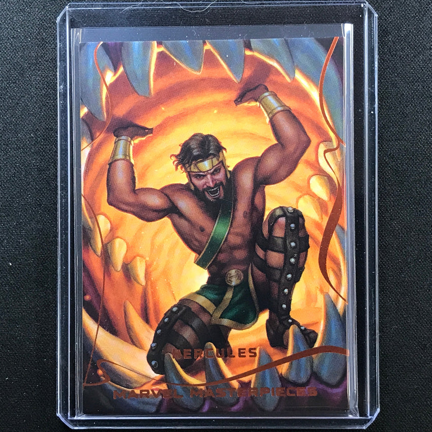 2022 Marvel Masterpieces Hercules Base Legendary Orange Foil 37/99