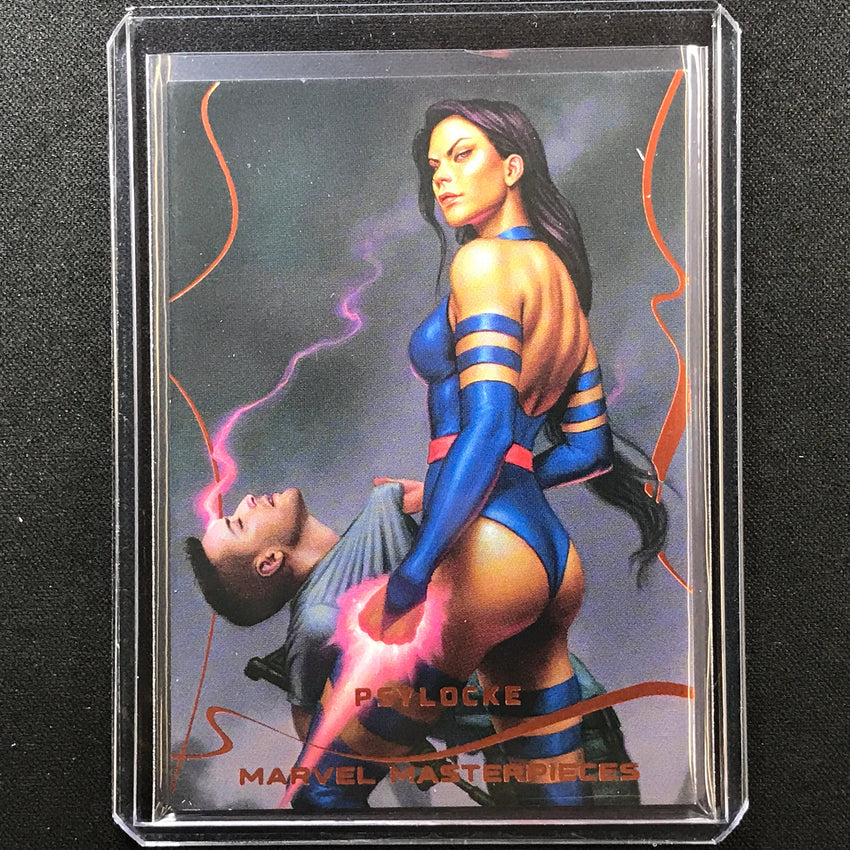 2022 Marvel Masterpieces Psylocke Base Legendary Orange Foil 32/99