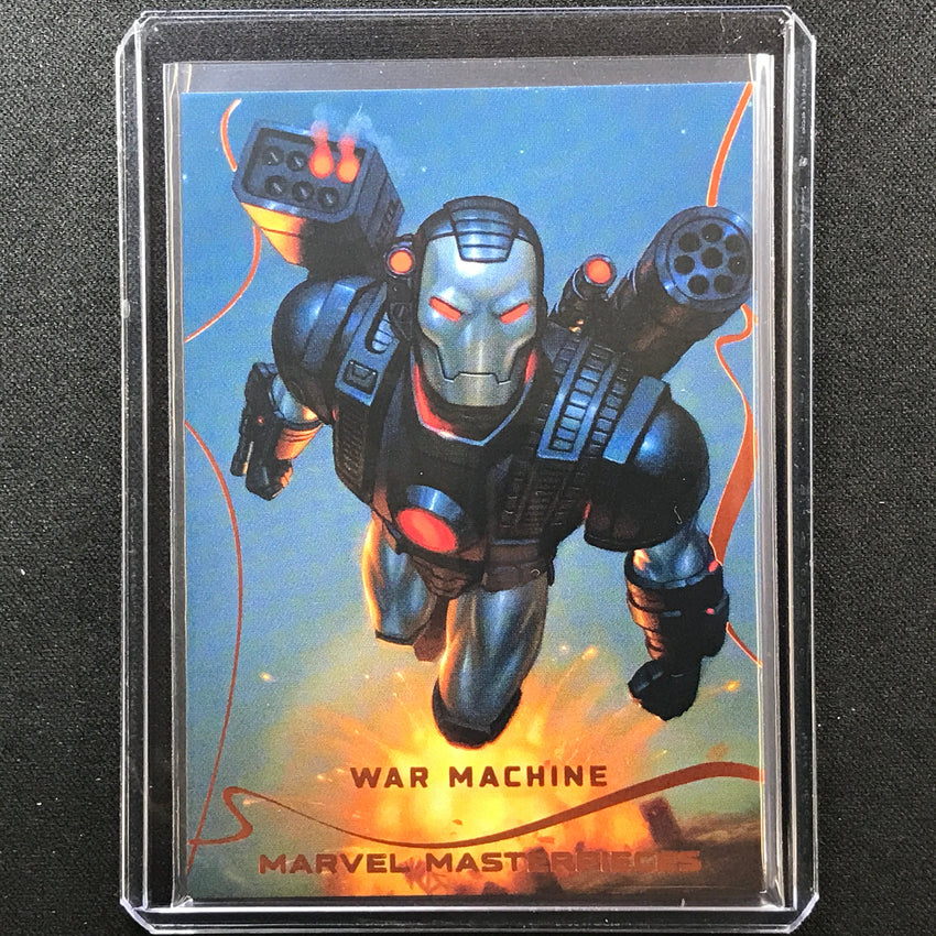 2022 Marvel Masterpieces War Machine Base Legendary Orange Foil 78/99