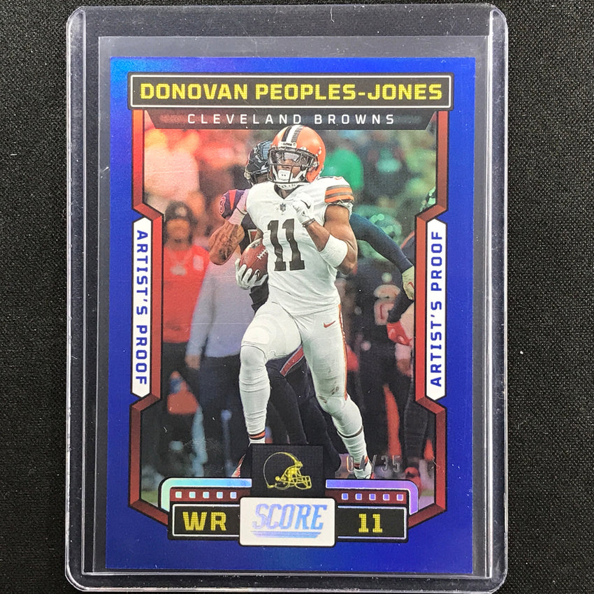 2023 Score Donovan Peoples-jones Artists Proof Dark Blue 4/35 No 213
