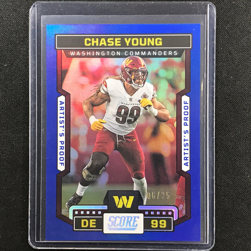 2023 Score Chase Young Artists Proof Dark Blue 6/35 No 258