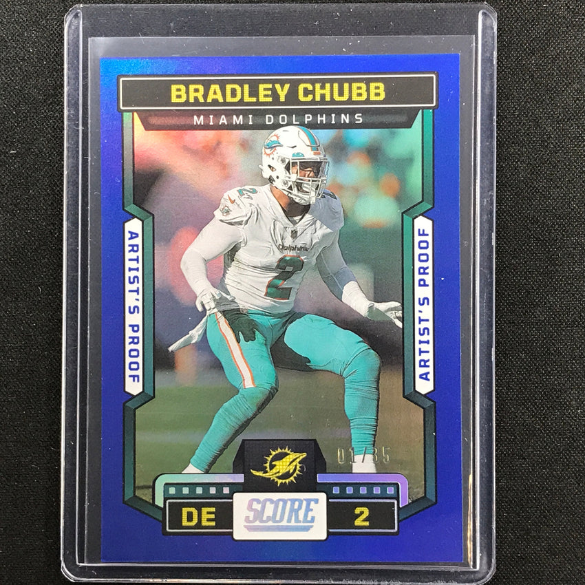 2023 Score Bradley Chubb Artists Proof Dark Blue 1/35 No 278