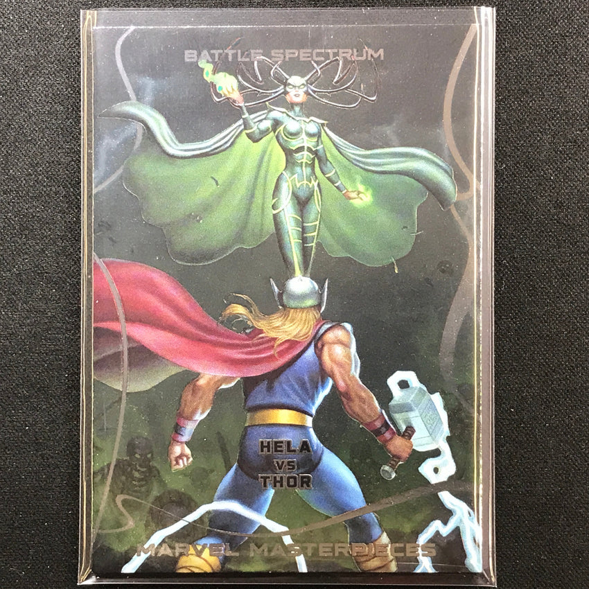 2022 Marvel Masterpieces HELA VS. THOR Battle Spectrum Base #3