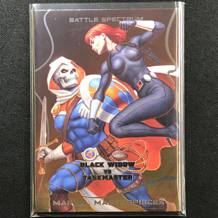 2022 Marvel Masterpieces Black Widow Vs. Taskmaster Battle Spectrum Base No 8