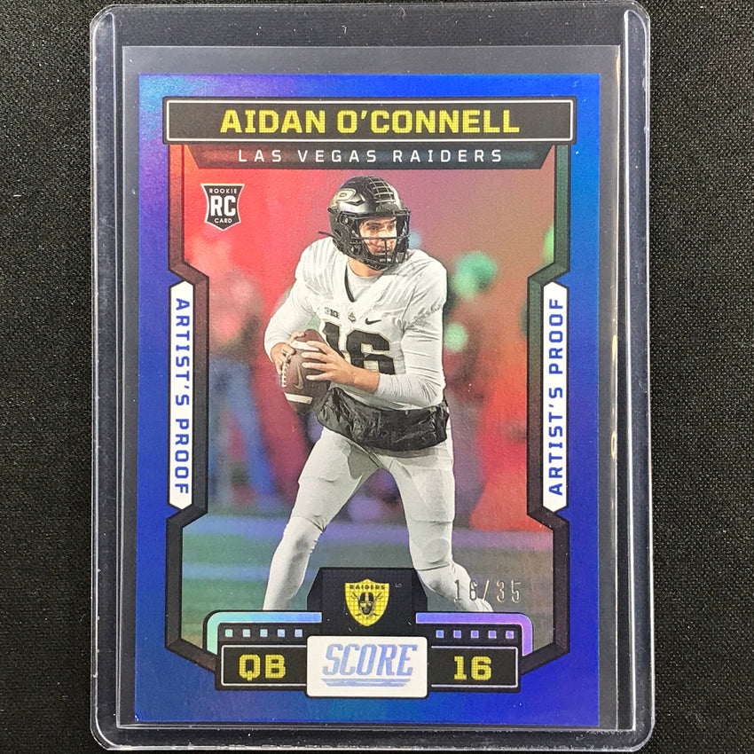 2023 Score Aidan Oconnell Rookie Artists Proof Dark Blue 16/35 No 310