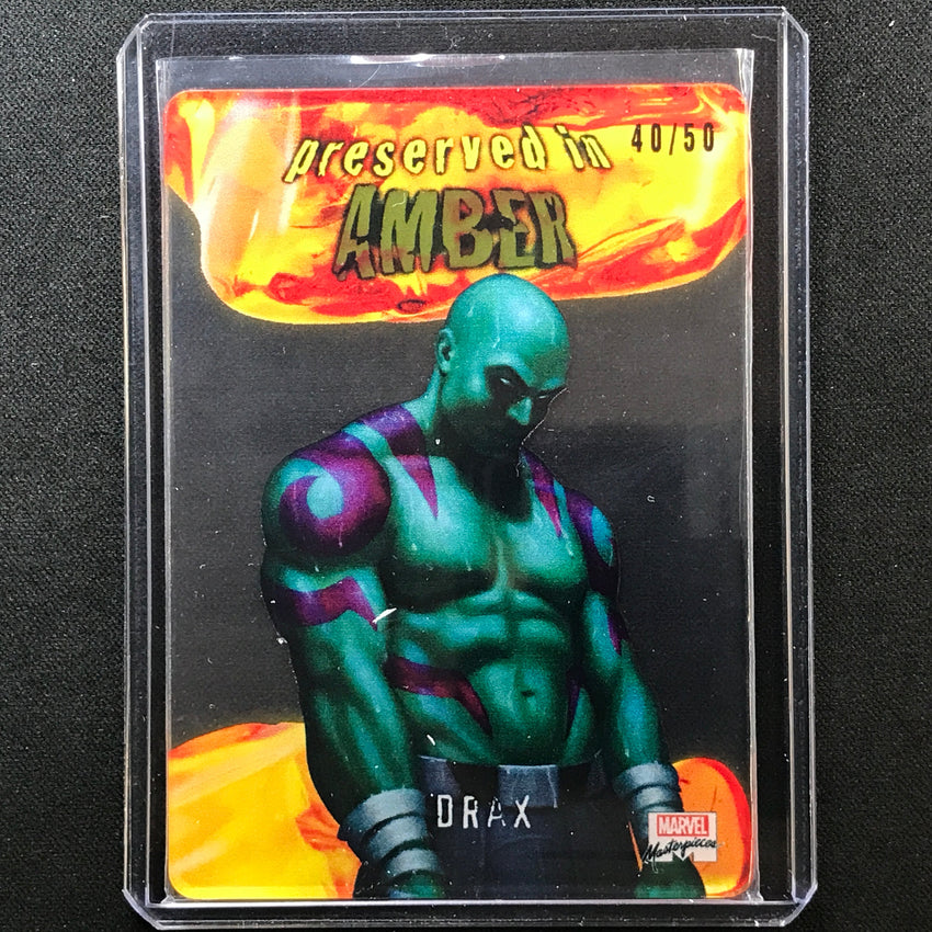 2022 Marvel Masterpieces Drax Preserved In Amber Plexiglass Acetate 40/50