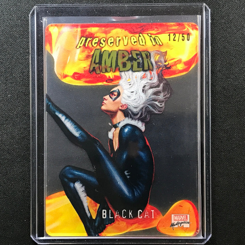 2022 Marvel Masterpieces Black Cat Preserved In Amber Plexiglass Acetate 12/50