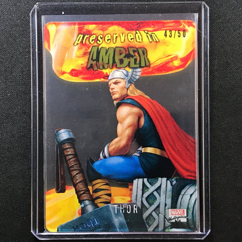 2022 Marvel Masterpieces Thor Preserved In Amber Plexiglass Acetate 43/50