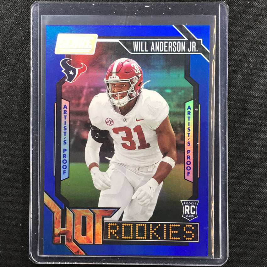 2023 Score Will Anderson Jr. Hot Rookies Artists Proof Dark Blue 31/35