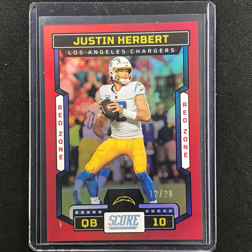 2023 Score Justin Herbert Red Zone 12/20