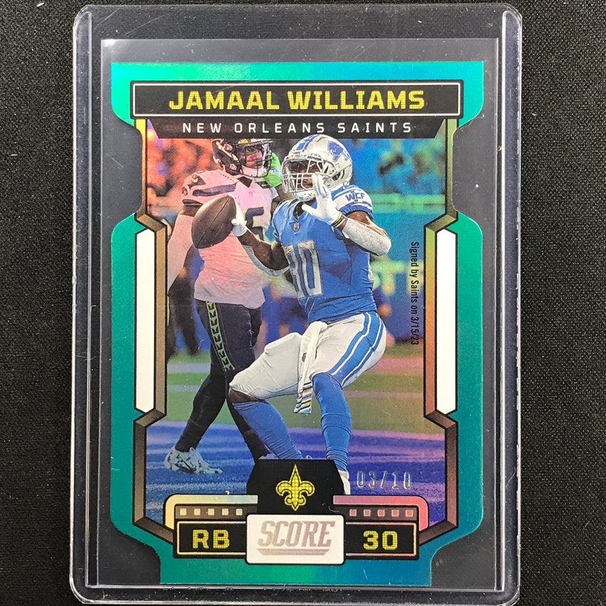 2023 Score Jamaal Williams Die-cut Green 3/10