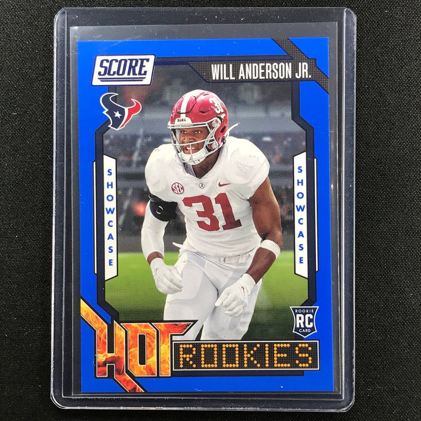 2023 Score Will Anderson Jr. Hot Rookies Showcase Blue 8/100