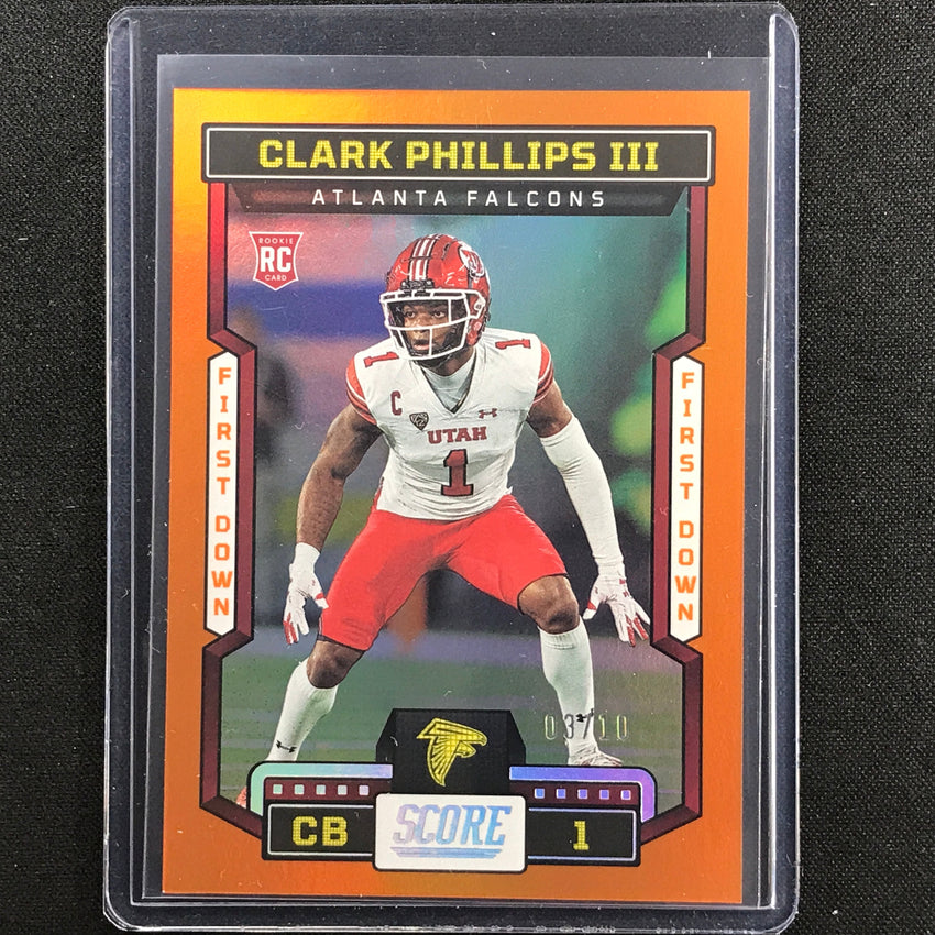 2023 Score Clark Phillips Iii Rookie First Down Orange 3/10
