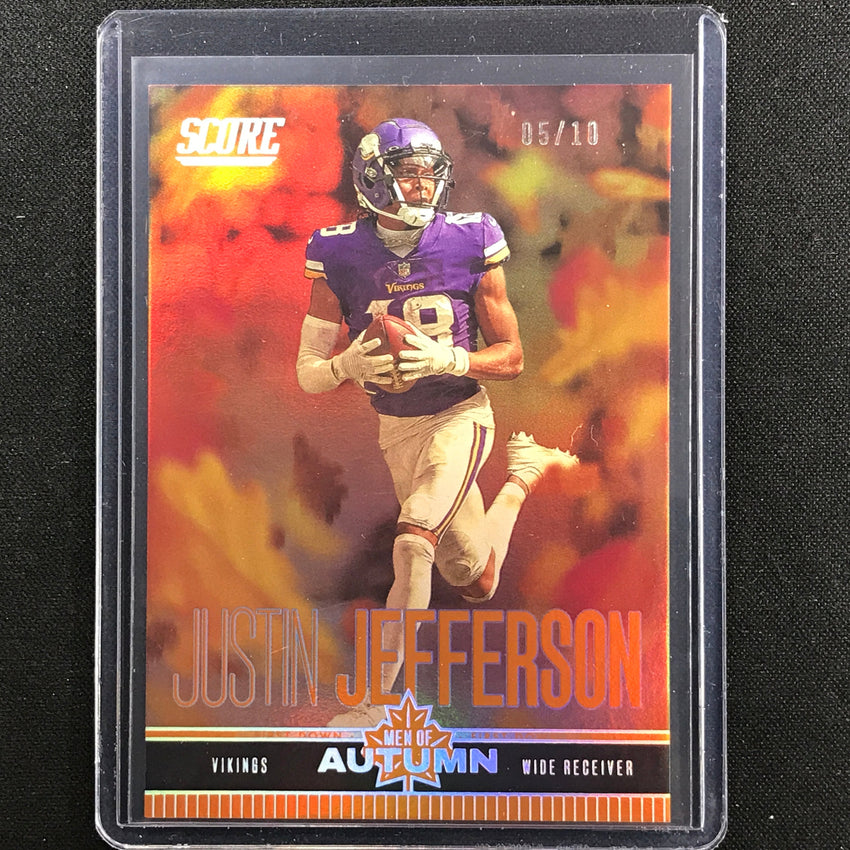 2023 Score Justin Jefferson Men Of Autumn First Down Orange 5/10