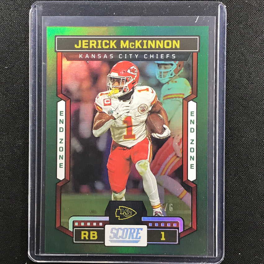 2023 Score Jerick Mckinnon End Zone Green 3/6