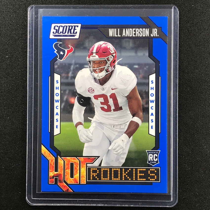 2023 Score Will Anderson Jr. Hot Rookies Showcase Blue 18/100