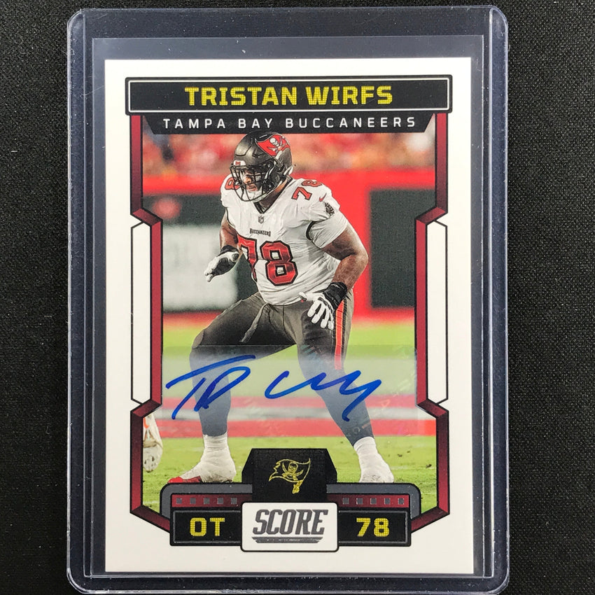 2023 Score Tristan Wirfs Base Signatures Auto Base No 63