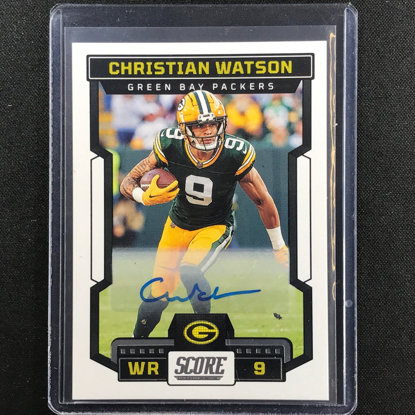 2023 Score Christian Watson Base Signatures Auto Base No 93