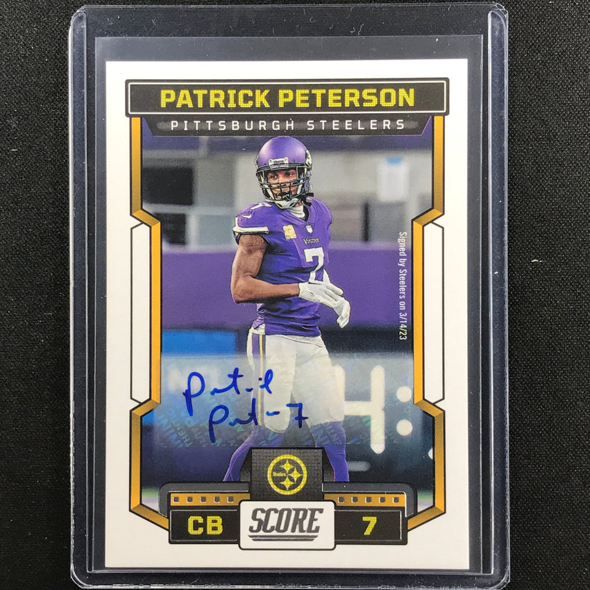 2023 Score Patrick Peterson Base Signatures Auto Base No 117