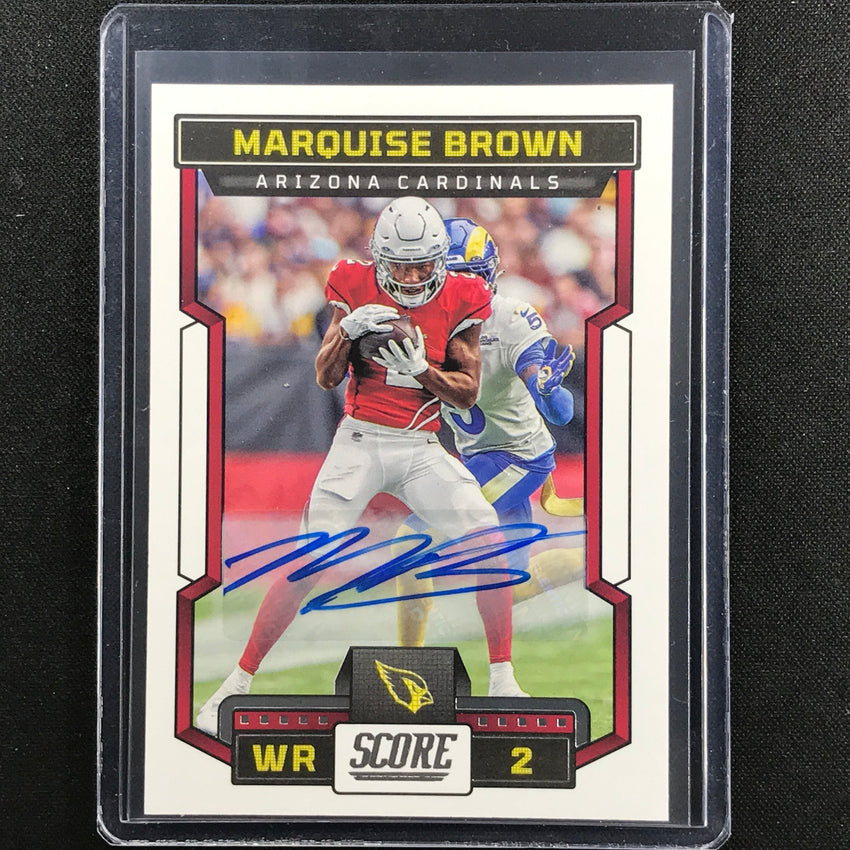 2023 Score MARQUISE BROWN Base Signatures Auto Base #155