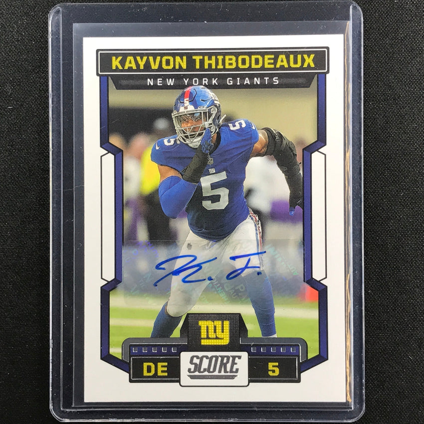 2023 Score Kayvon Thibodeaux Base Signatures Auto Base No 240