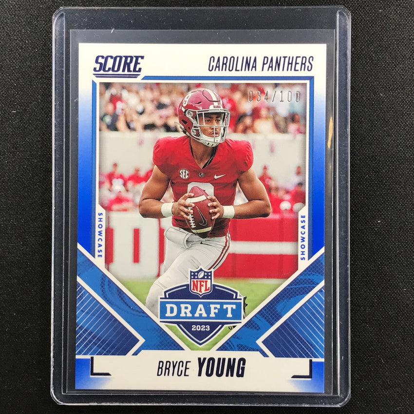 2023 Score Bryce Young Nfl Draft Rookie Showcase Blue 34/100
