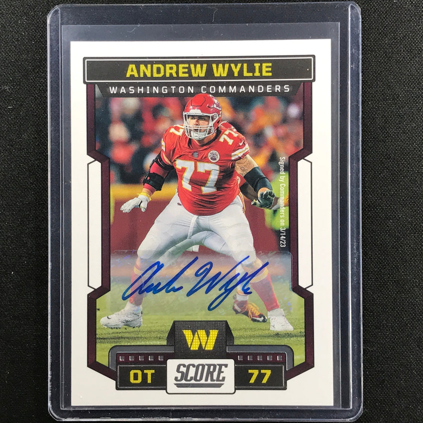 2023 Score ANDREW WYLIE Base Signatures Auto Base #300