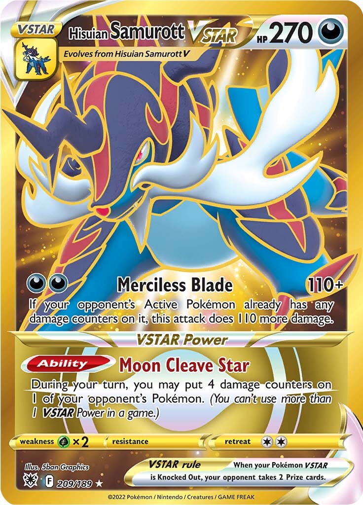 Hisuian Samurott VSTAR - 209/189 - Secret Rare