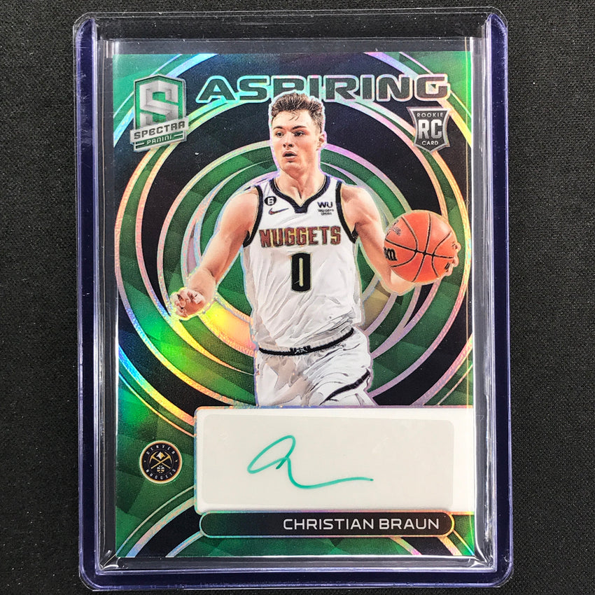 2022-23 Spectra Christian Braun Aspiring Rookie Auto Green 16/50