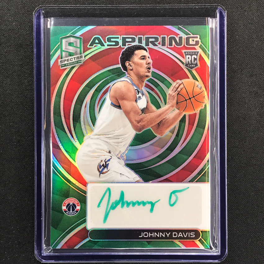 2022-23 Spectra Johnny Davis Aspiring Rookie Auto Green 15/50
