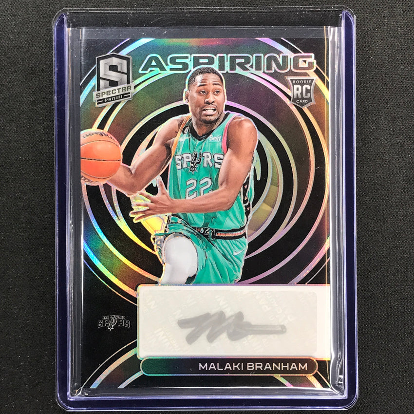 2022-23 Spectra Malaki Branham Aspiring Rookie Auto Black Light 2/10