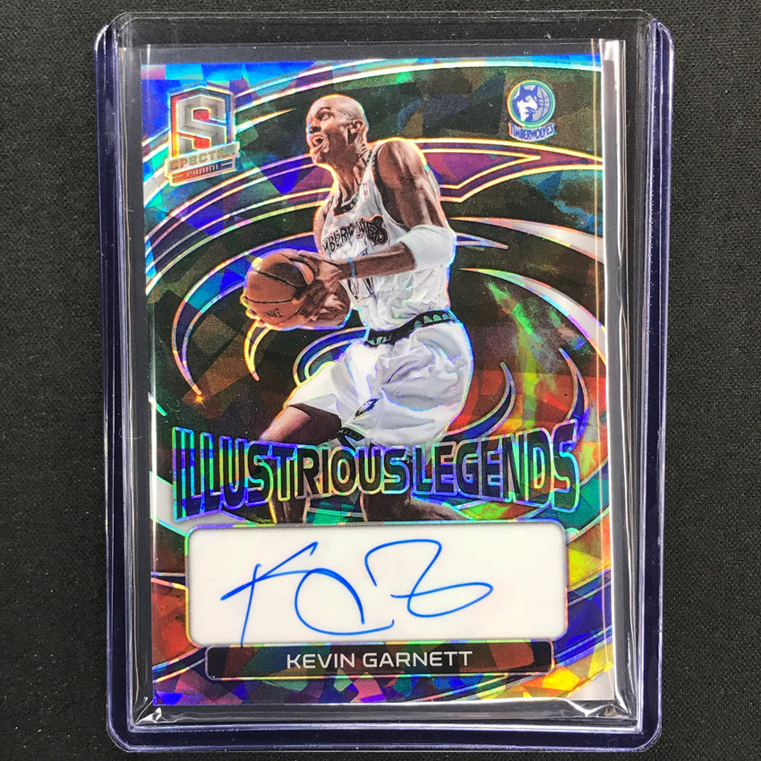 2022-23 Spectra Kevin Garnett Illustrious Legends Signatures Auto Astral 8/49