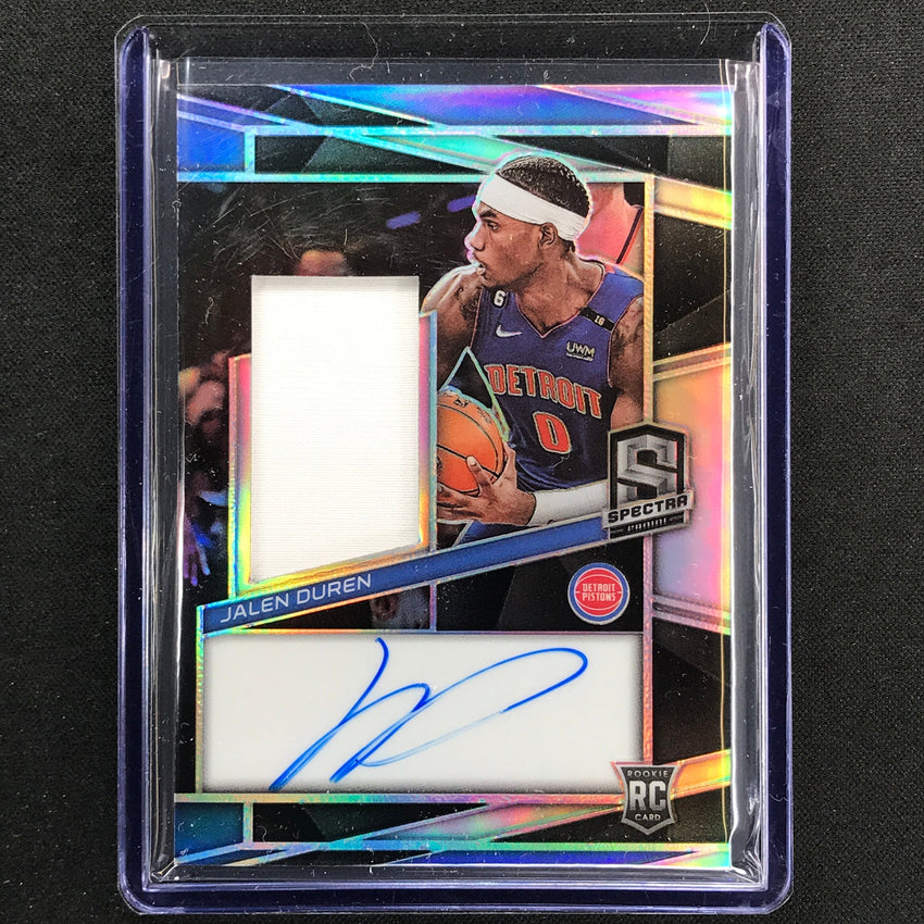 2022-23 Spectra Jalen Duren Rookie Jersey Auto Silver Prizm 36/199