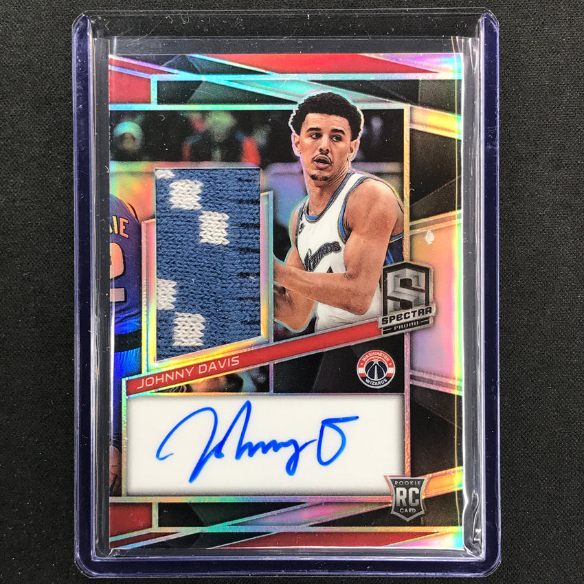 2022-23 Spectra Johnny Davis Rookie Jersey Auto Silver Prizm 42/199