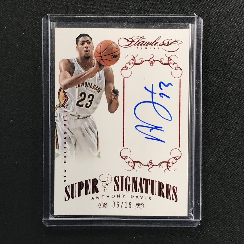 2013-14 Flawless ANTHONY DAVIS Super Signatures Auto Ruby 6/15-Cherry Collectables
