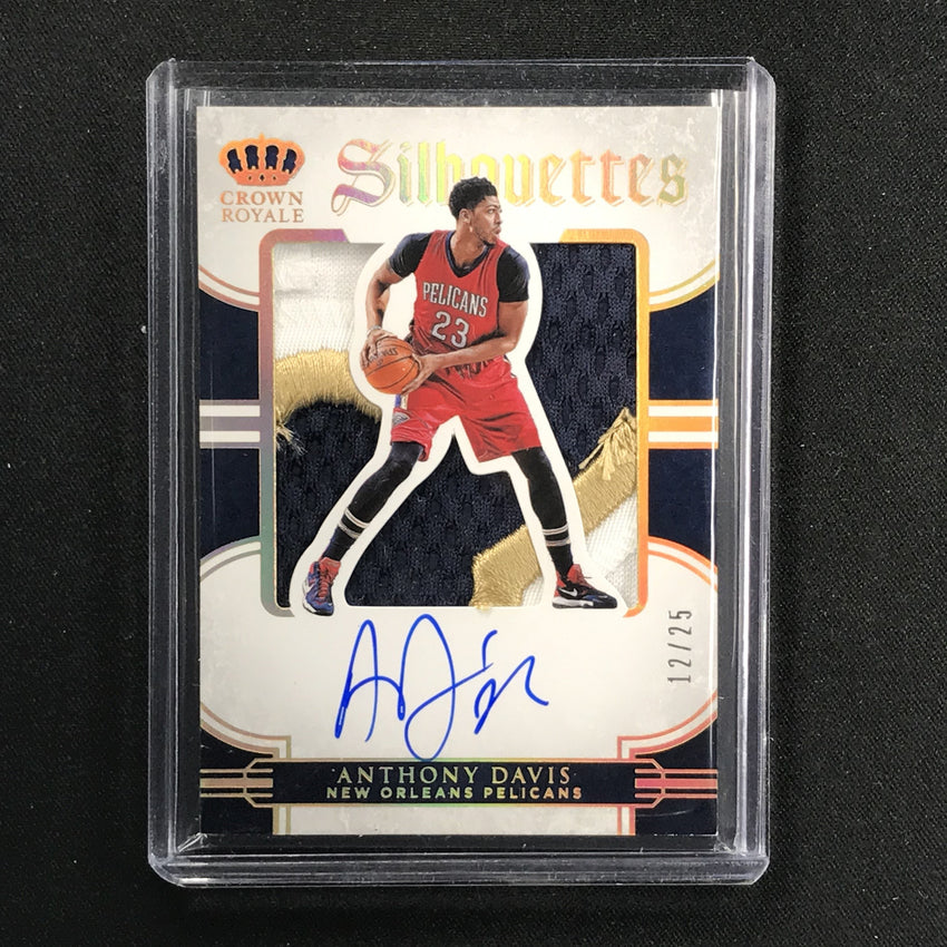 2015-16 Preferred ANTHONY DAVIS Silhouettes Patch Auto 12/25-Cherry Collectables