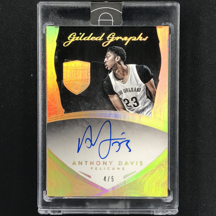 2014-15 Eminence ANTHONY DAVIS Gilded Graphs Auto 4/5-Cherry Collectables