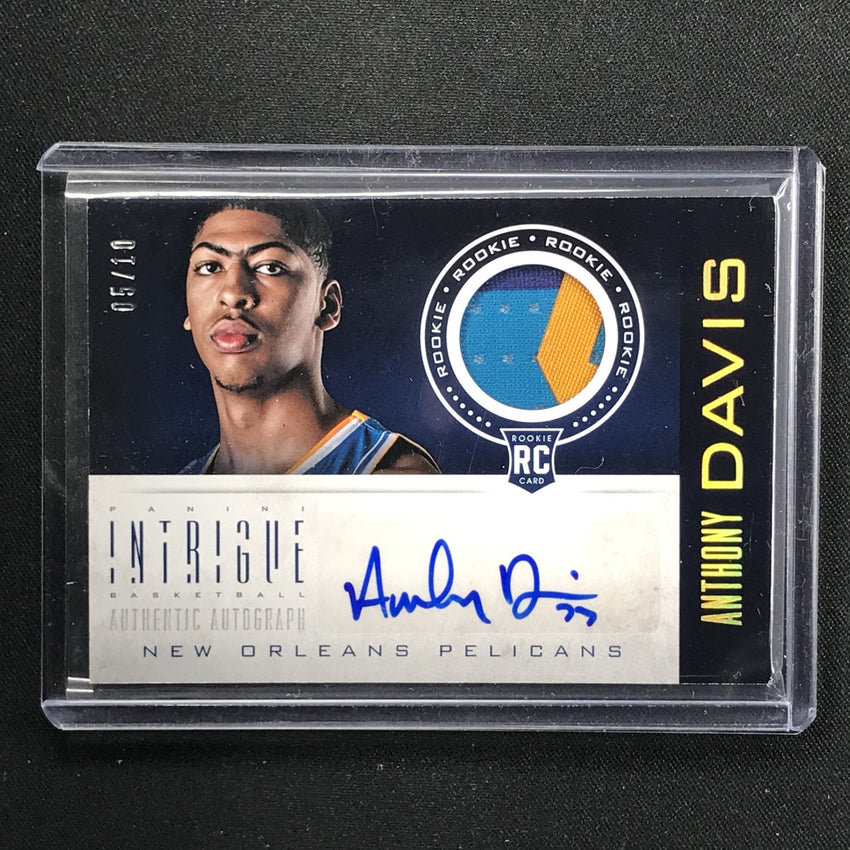 2012-13 Intrigue ANTHONY DAVIS Rookie Patch Auto Gold 5/10-Cherry Collectables