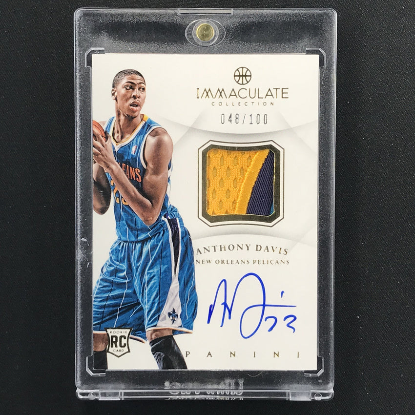 2012-13 Immaculate ANTHONY DAVIS Rookie Patch Auto 48/100-Cherry Collectables