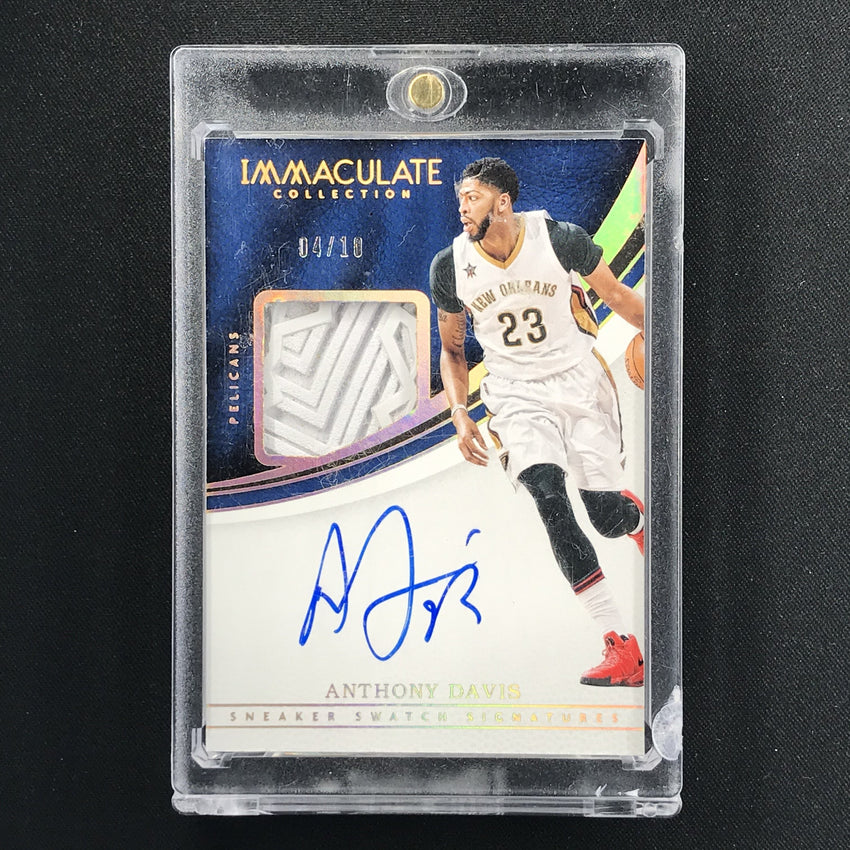 2016-17 Immaculate ANTHONY DAVIS Sneaker Swatch Auto 4/10-Cherry Collectables
