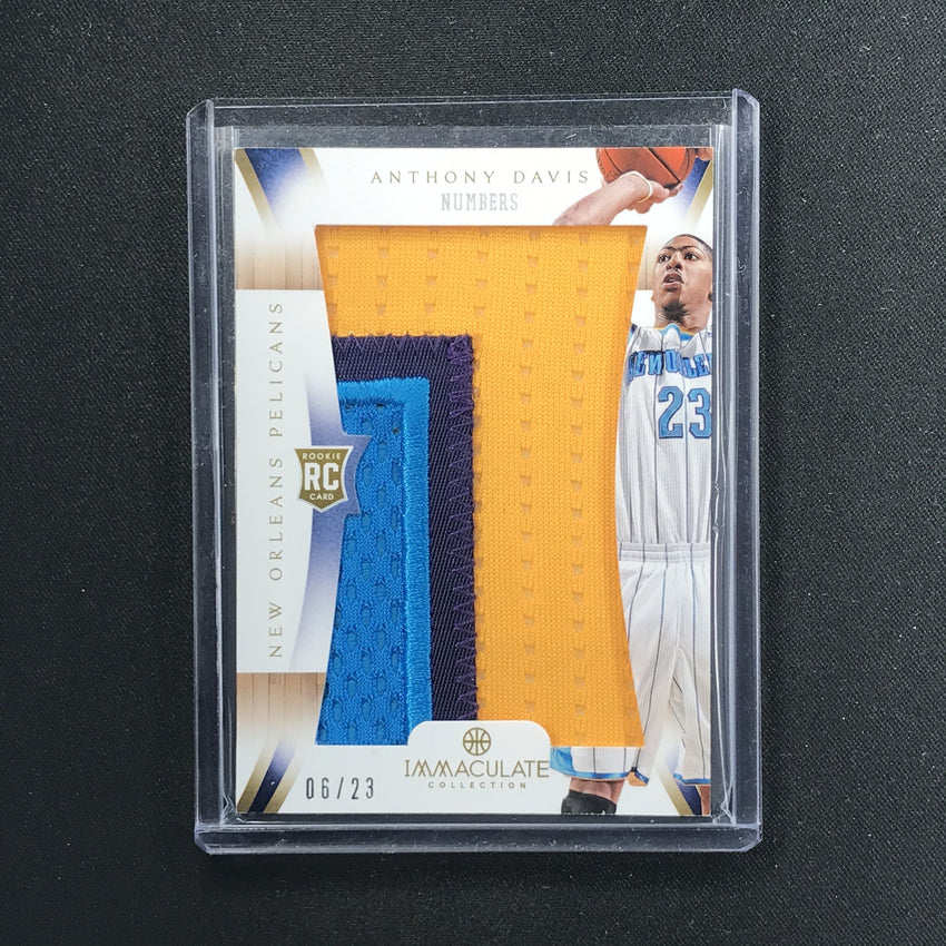 2012-13 Immaculate ANTHONY DAVIS Jumbo Numbers Patch Rookie 6/23-Cherry Collectables