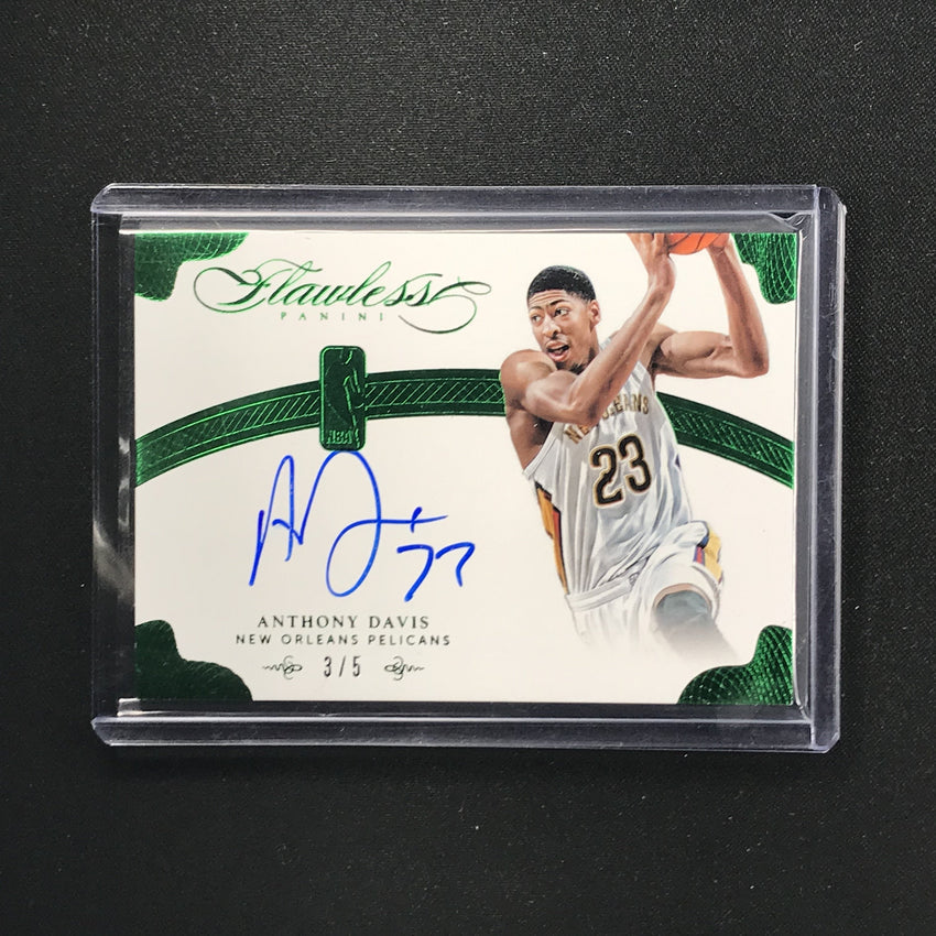 2013-14 Flawless ANTHONY DAVIS Emerald Auto 3/5-Cherry Collectables