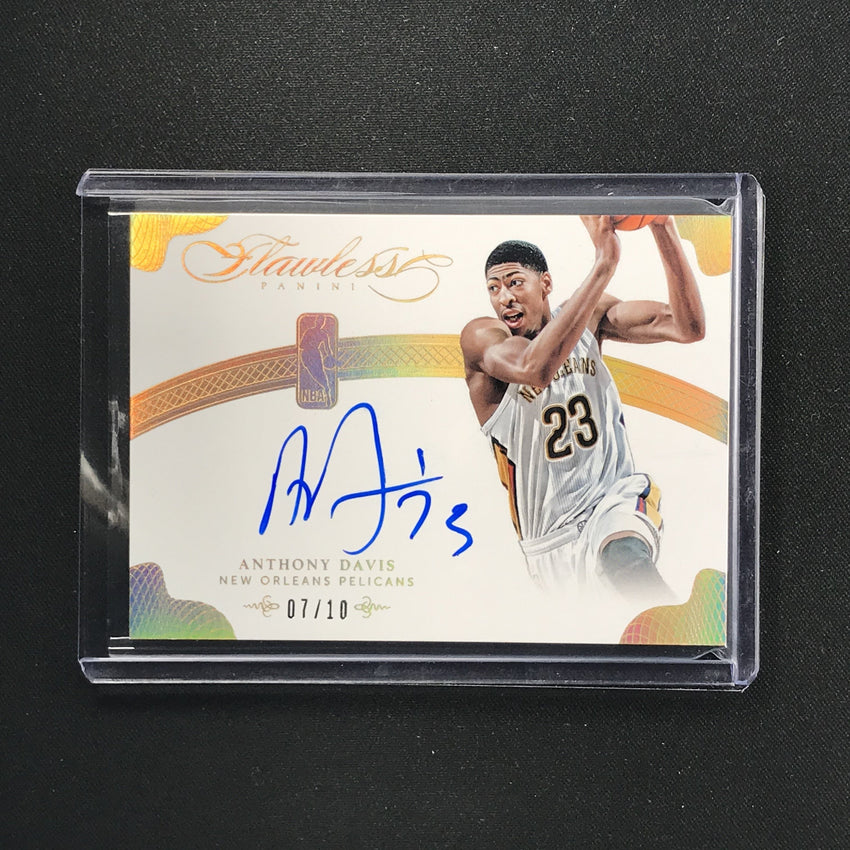 2013-14 Flawless ANTHONY DAVIS Gold Auto 7/10-Cherry Collectables
