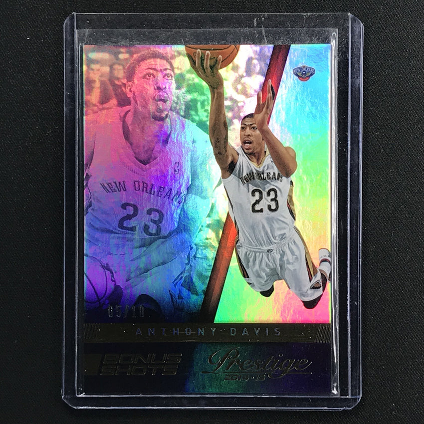 2014-15 Prestige ANTHONY DAVIS Bonus Shots Gold 5/10-Cherry Collectables