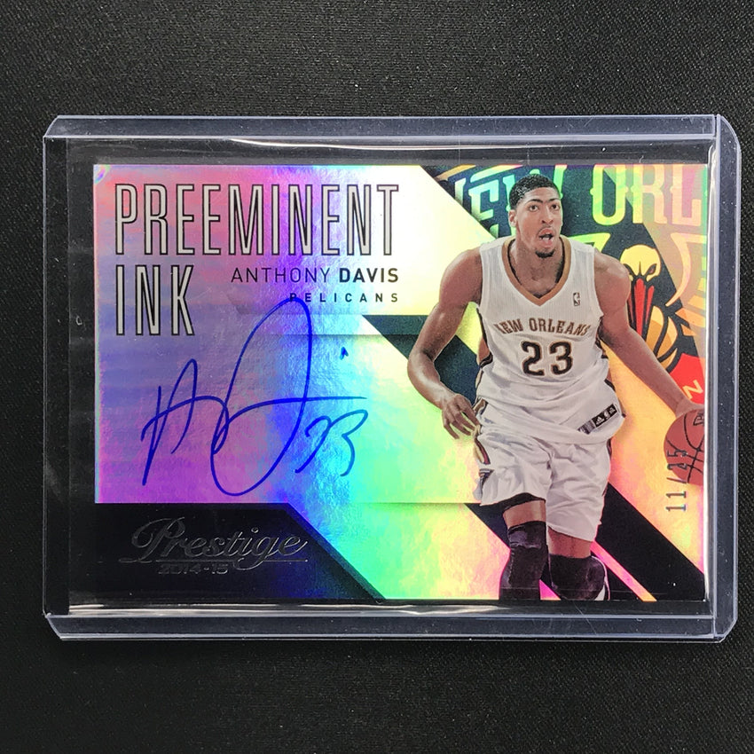 2014-15 Prestige ANTHONY DAVIS Preeminent Ink Auto 11/25-Cherry Collectables