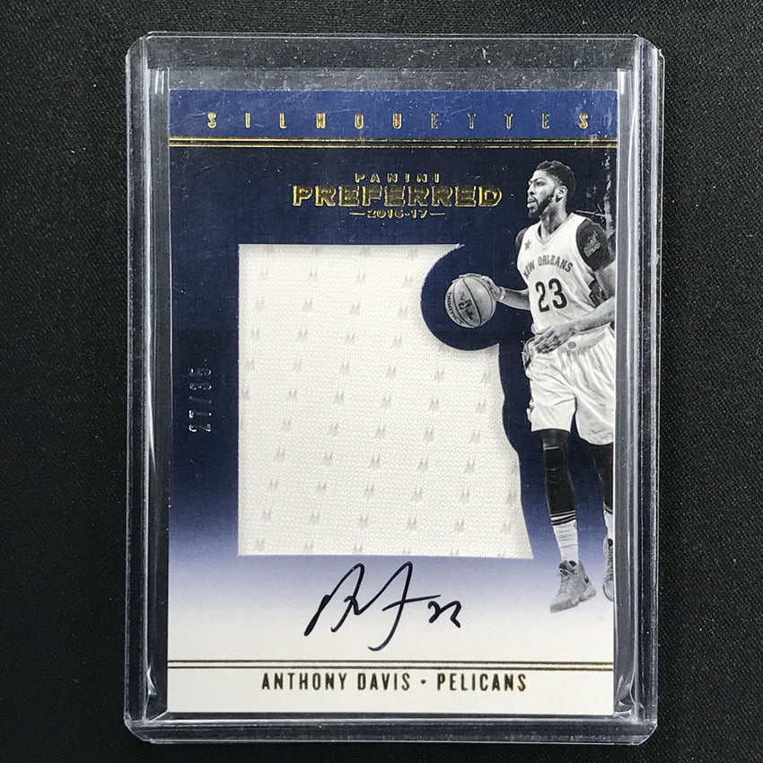 2016-17 Preferred ANTHONY DAVIS Silhouettes Jersey Auto 27/35-Cherry Collectables