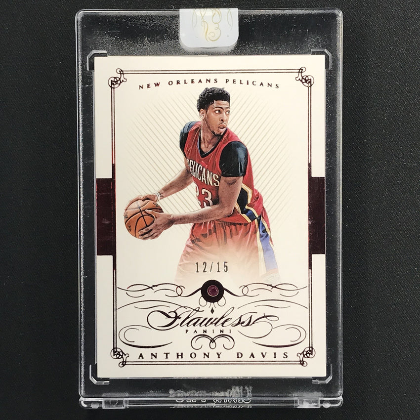 2014-15 Flawless ANTHONY DAVIS Ruby Gem Encased 12/15-Cherry Collectables