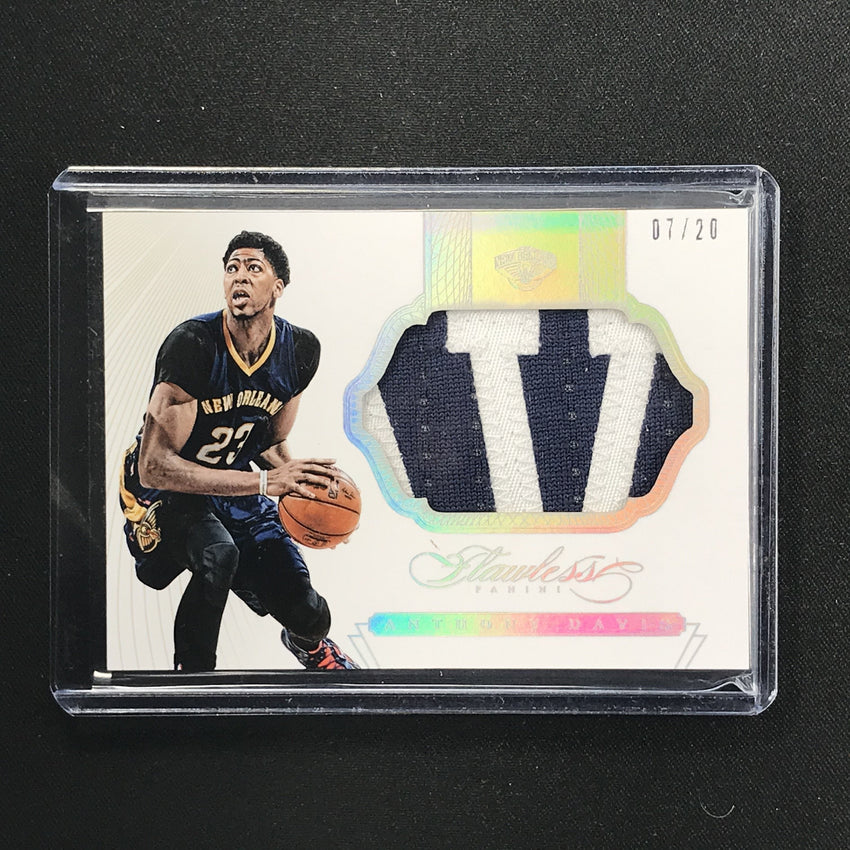 2014-15 Flawless ANTHONY DAVIS Jumbo Patch Silver 7/20-Cherry Collectables